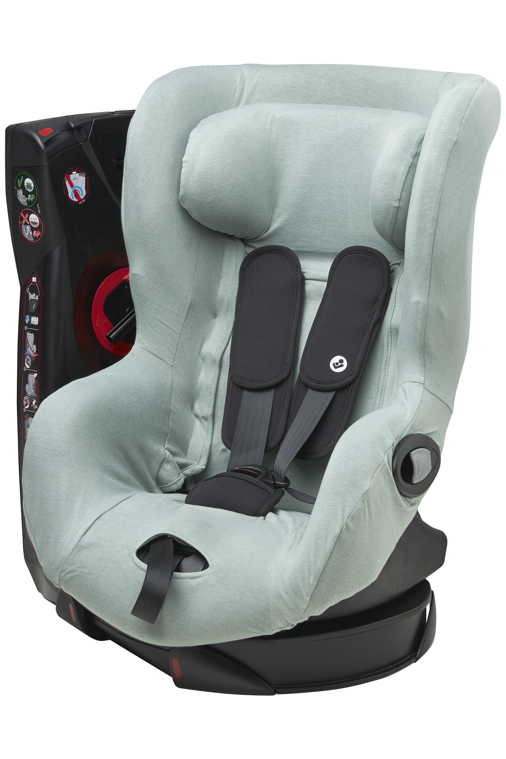 Car Seat Cover Basic Jersey - Stone Green - Group 1 With Headrest