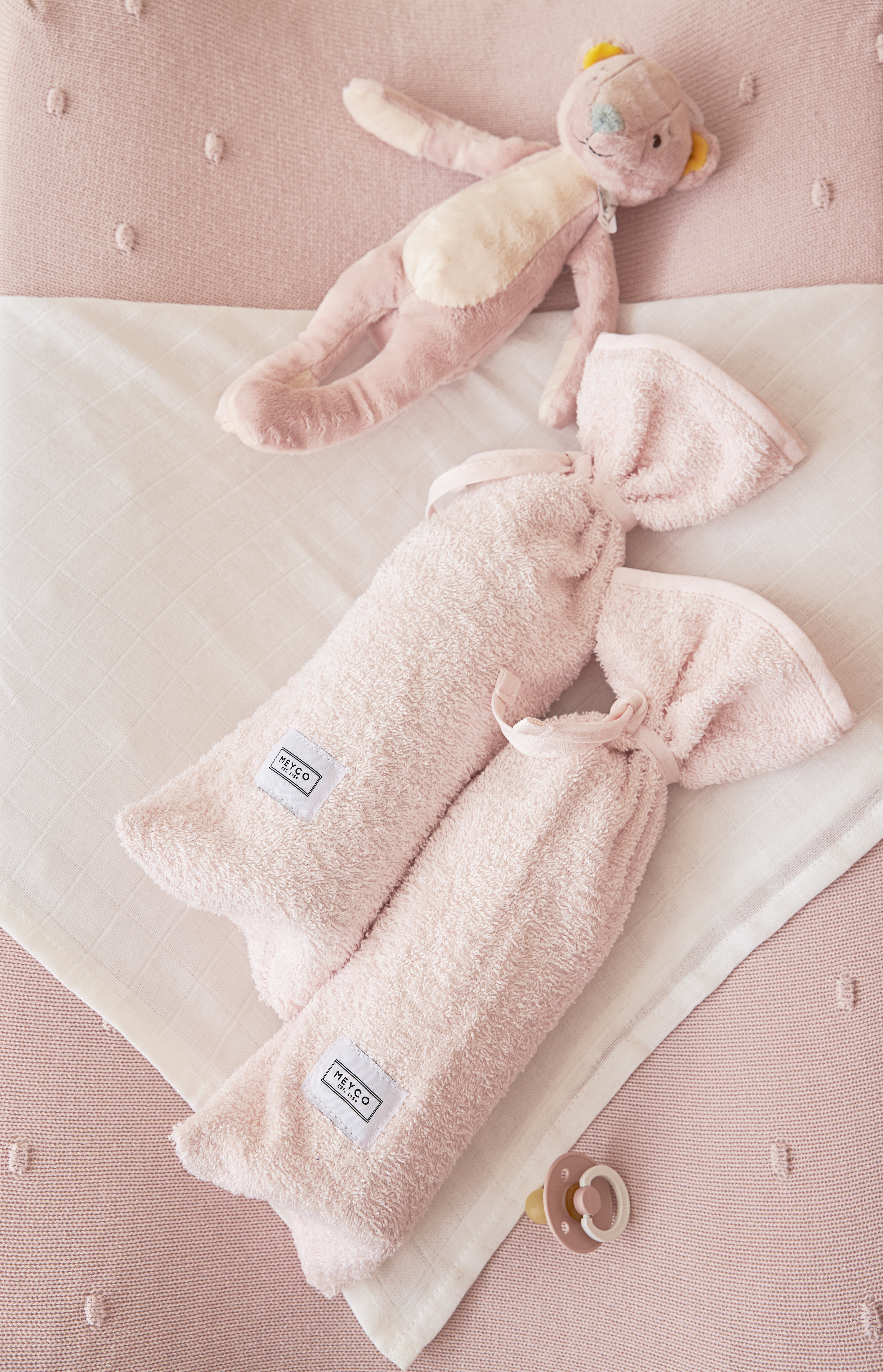 Hot water bottle cover 2-pack terry Uni - soft pink