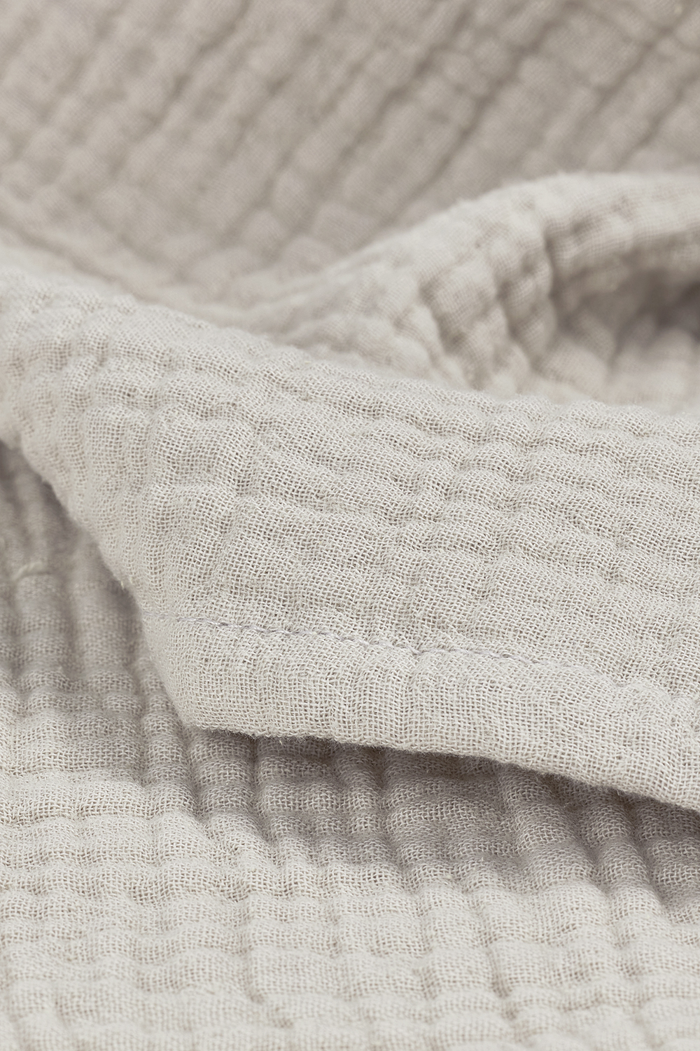 Ledikant laken pre-washed hydrofiel Uni - greige - 100x150cm - 0.3 TOG