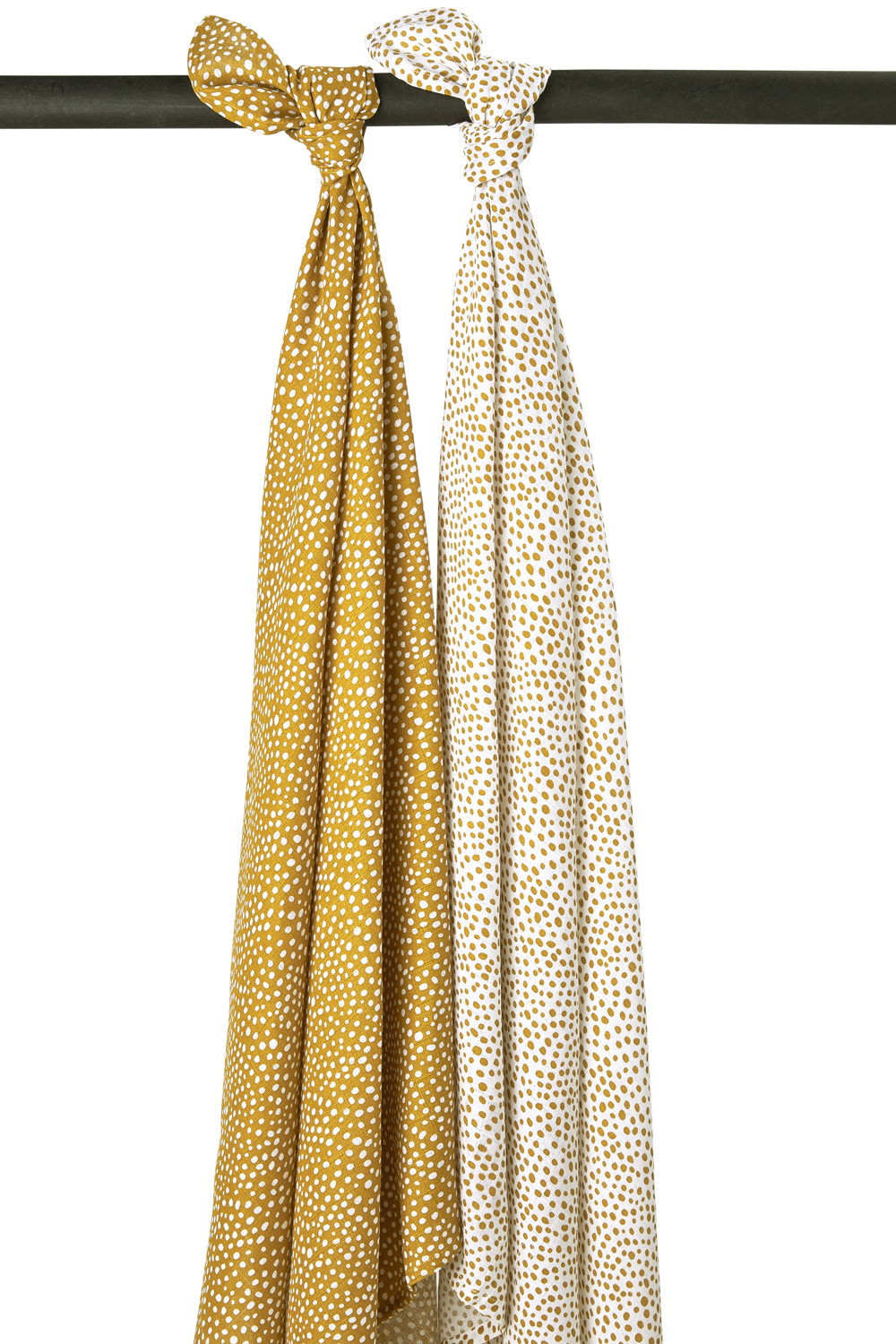 Swaddle 2-pack muslin Cheetah - honey gold - 120x120cm