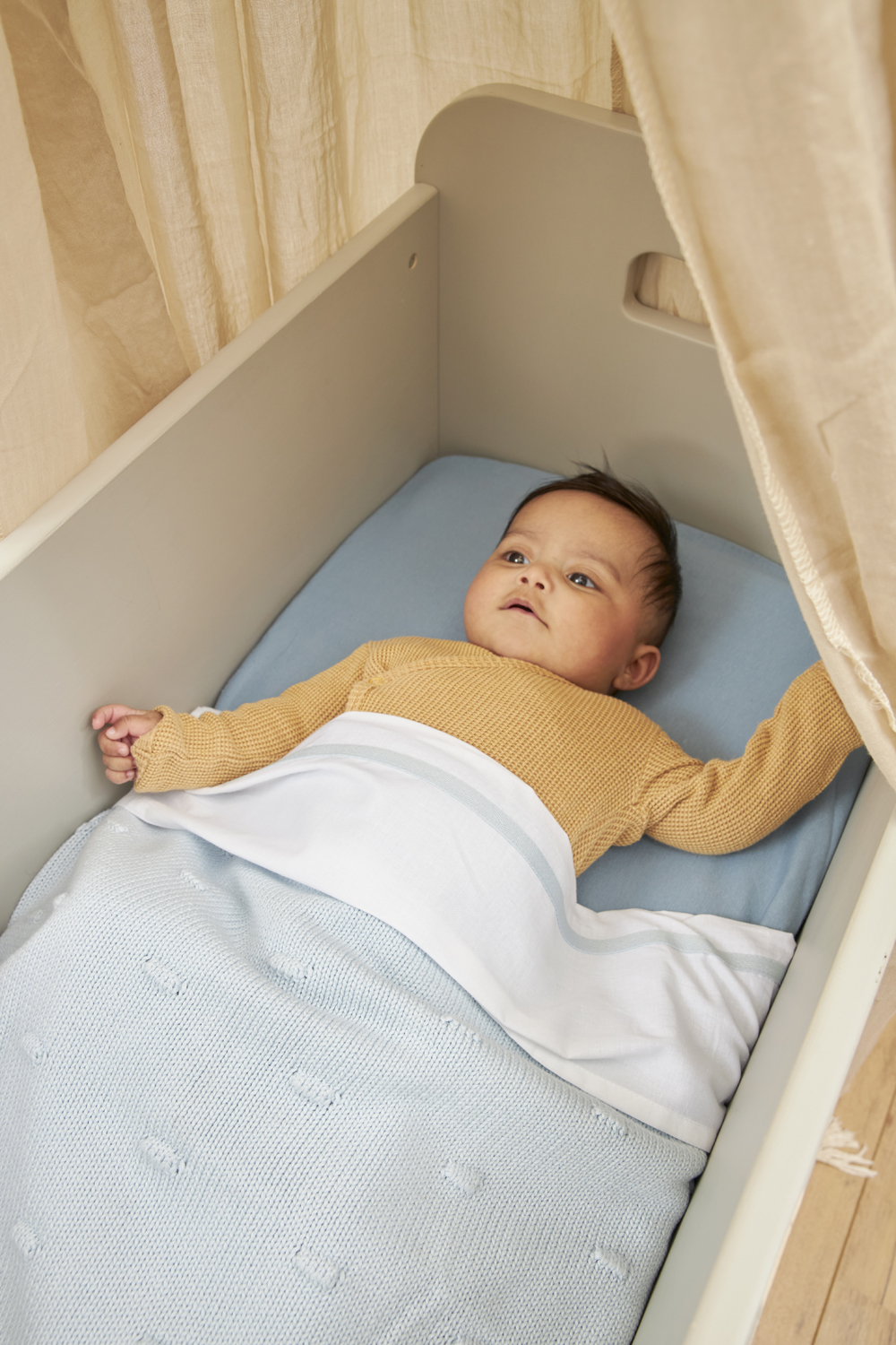 Fitted sheet crib 2-pack jersey Uni - light blue - 40x80/90cm