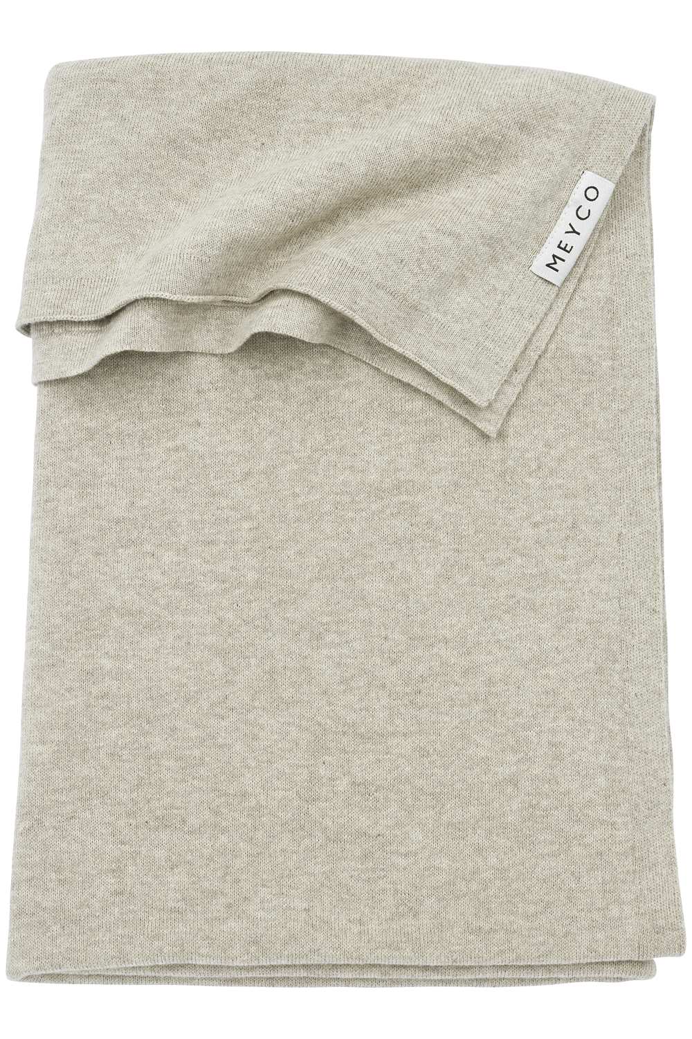 Crib Blanket Knit Basic - Sand Melange - 75x100cm
