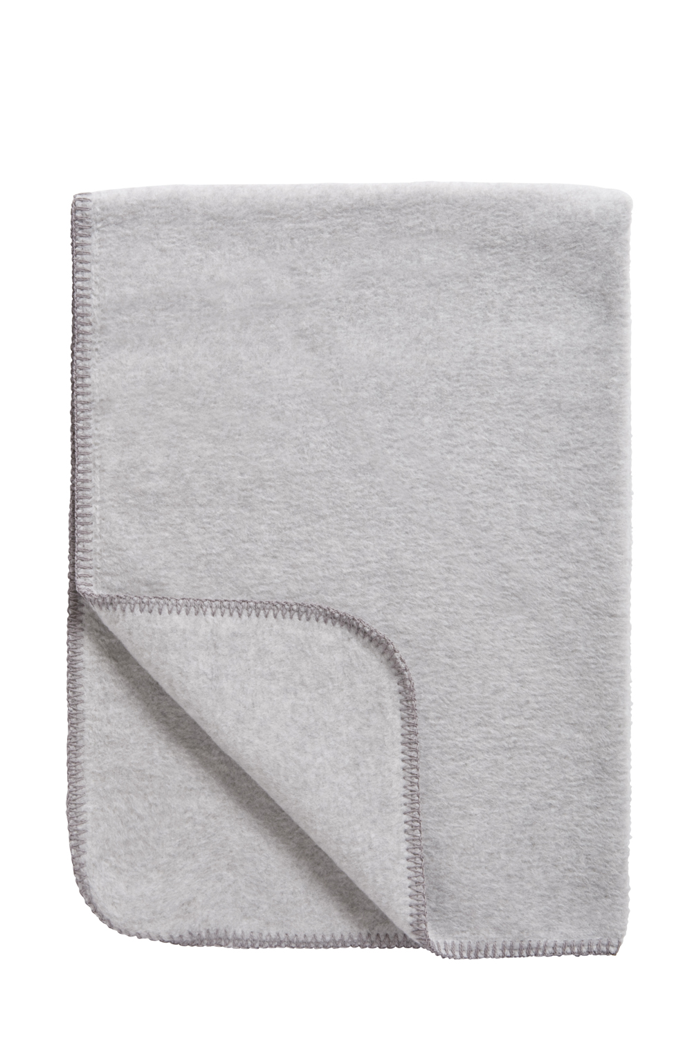 Cot bed blanket Uni - grey melange - 100x150cm