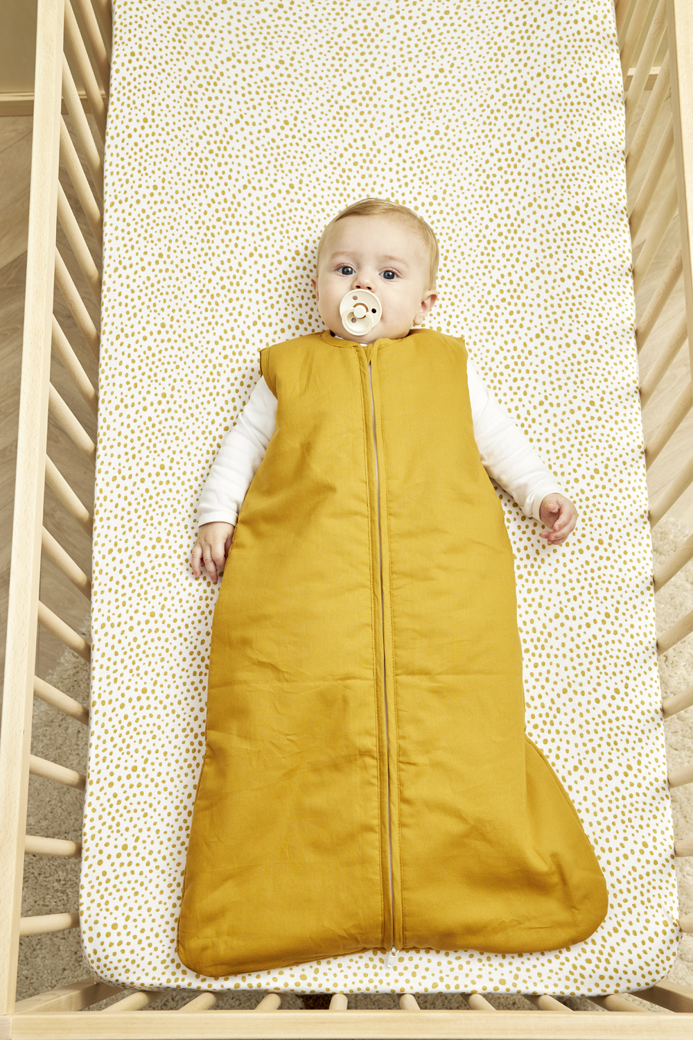 Babyslaapzak Gevoerd Uni - Honey Gold - 70cm