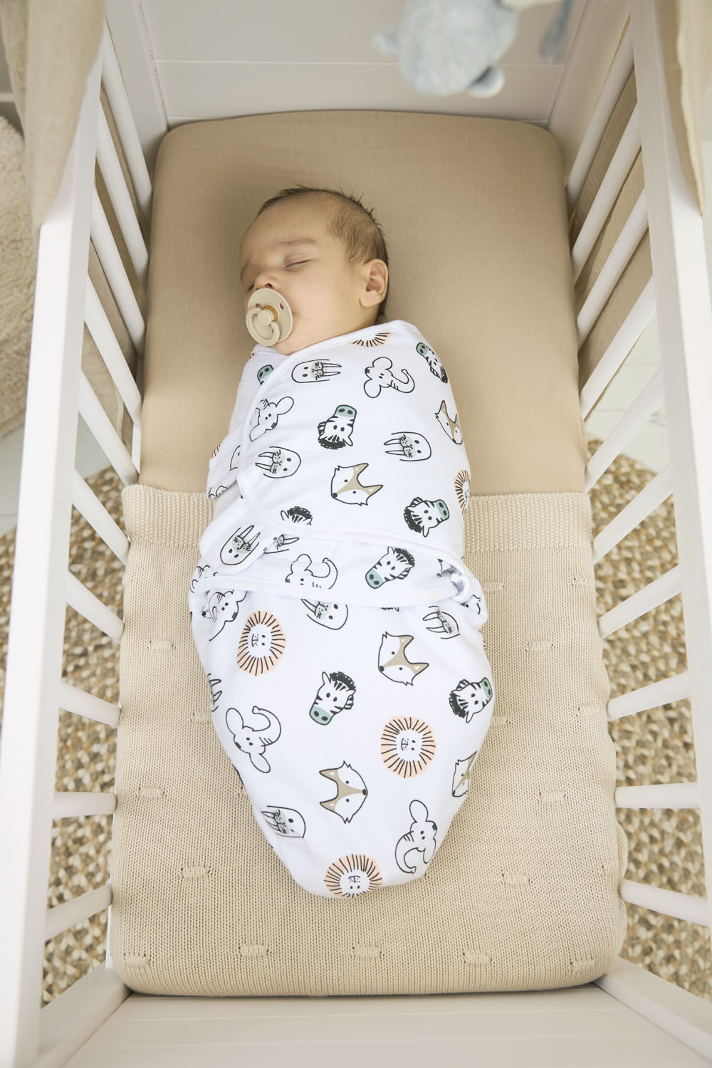 SwaddleMeyco inbakerdoek gevoerd Animal - multicolour - 0-3 maanden - 2.0 TOG