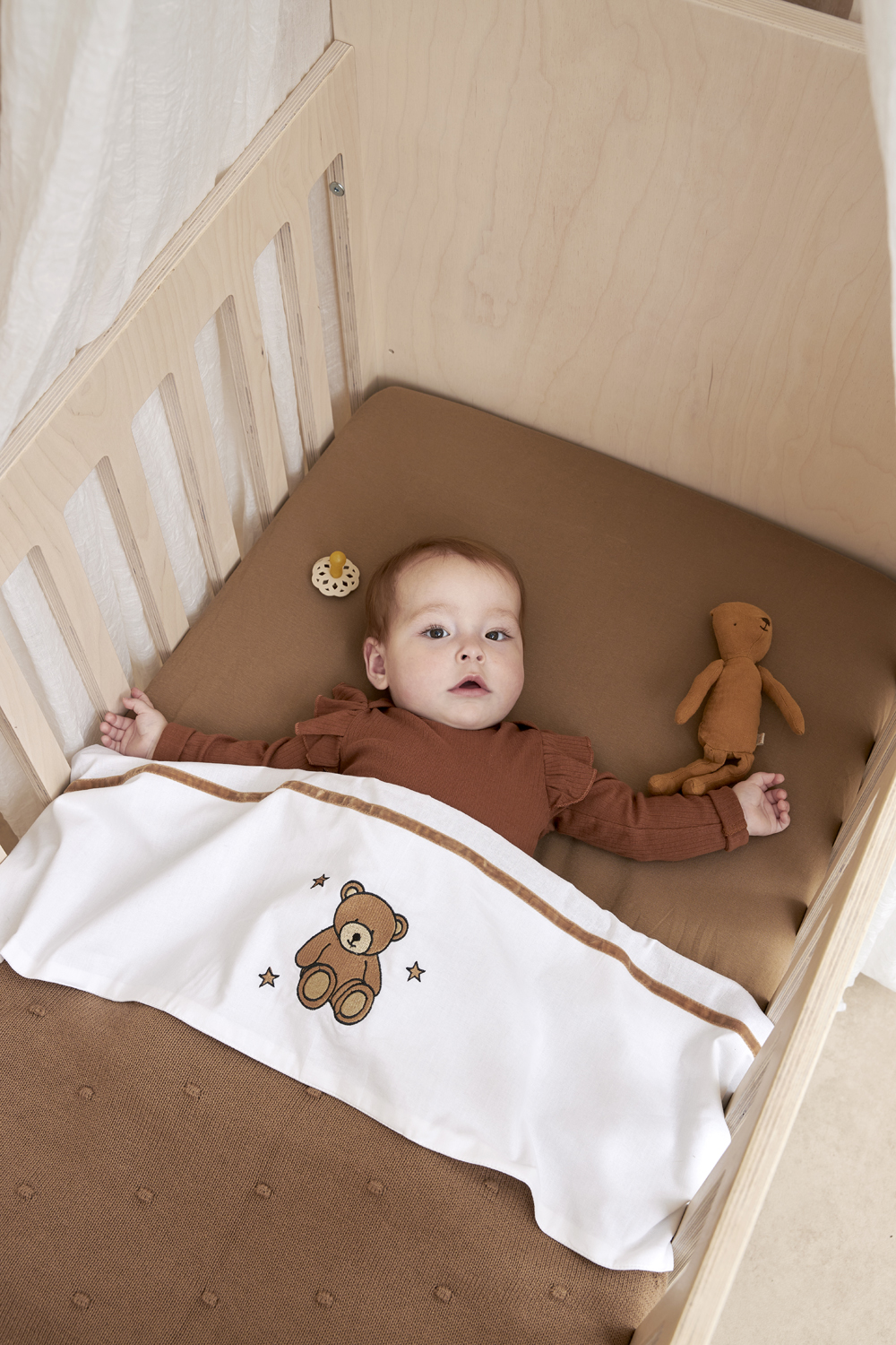Jersey Hoeslaken Ledikant - Toffee - 60x120cm