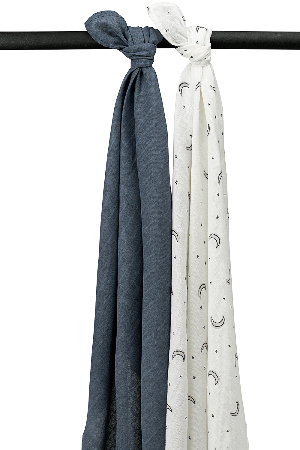 Swaddle 2-pack hydrofiel Moon - indigo - 120x120cm