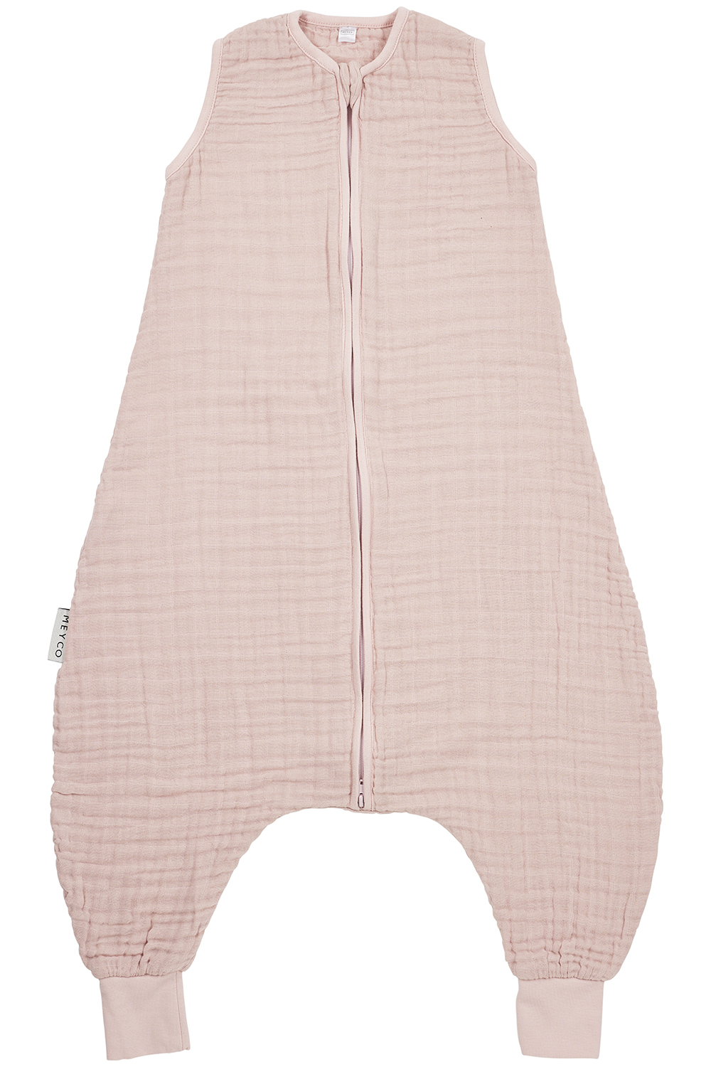 Baby zomer slaapoverall jumper pre-washed hydrofiel Uni - soft pink - 80cm