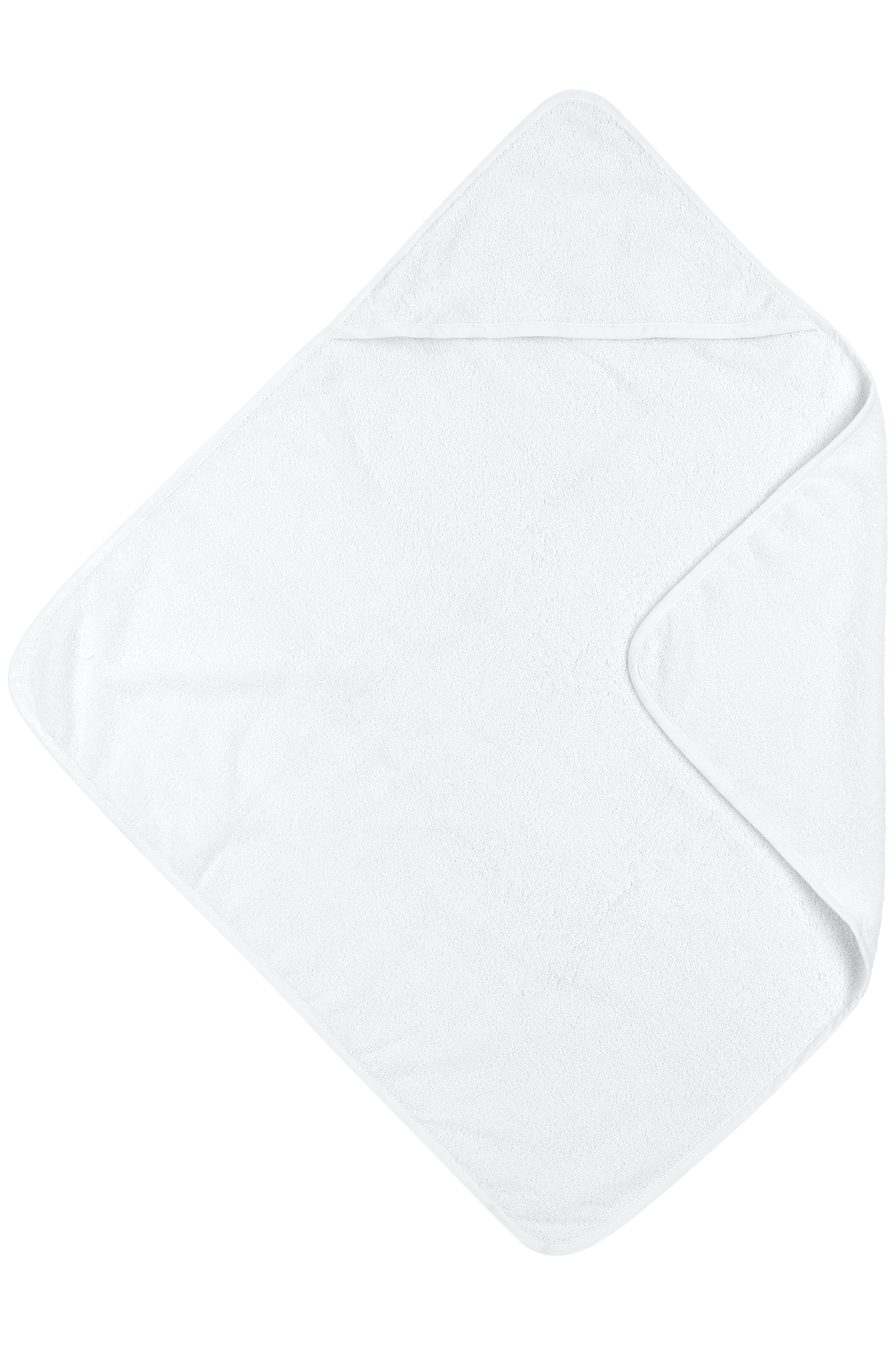 Badcape badstof Uni - white - 75x75cm