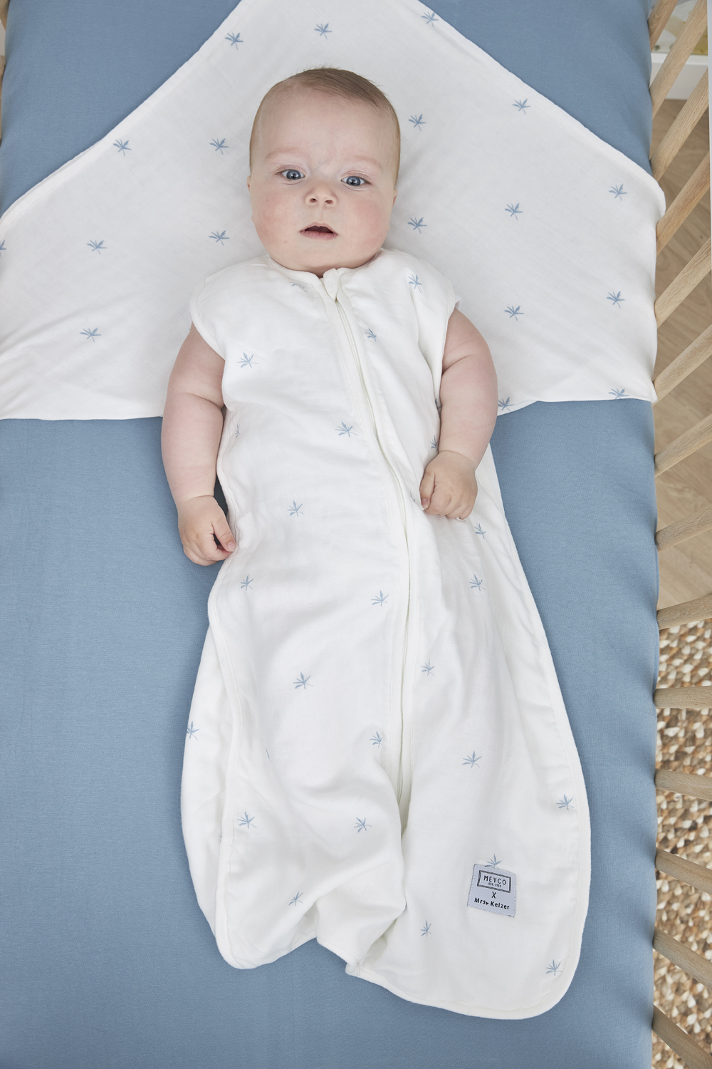 Baby slaapzak bamboe hydrofiel Ibiza - denim - 110cm