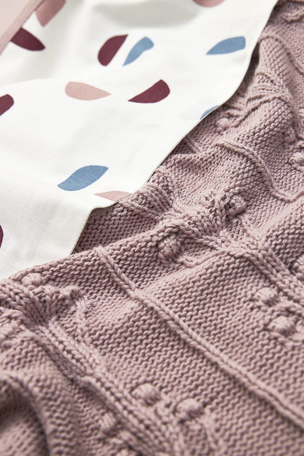 Ledikant deken + ledikant laken + hoeslaken ledikant Romantic Flower - lilac - 100x150cm