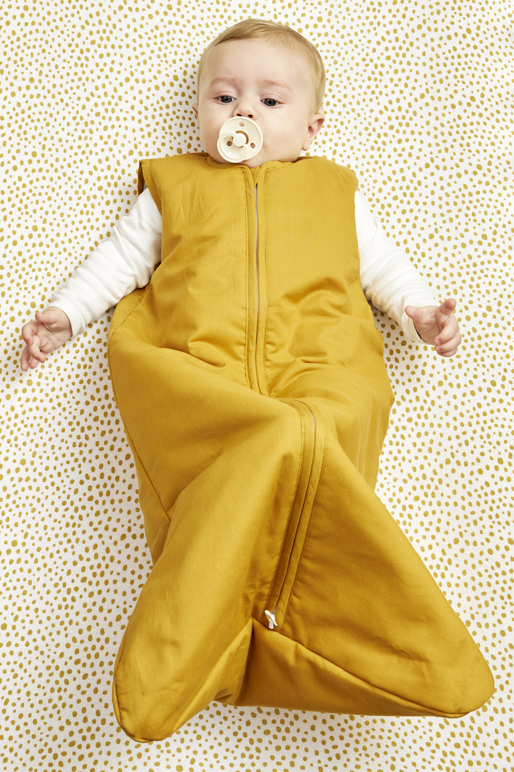 Babyslaapzak Gevoerd Uni - Honey Gold - 70cm