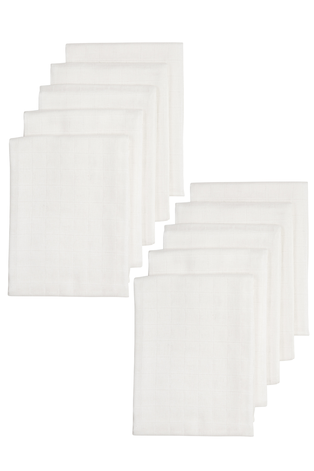 Hydrofiele doeken 10-pack Uni - white - 70x70cm