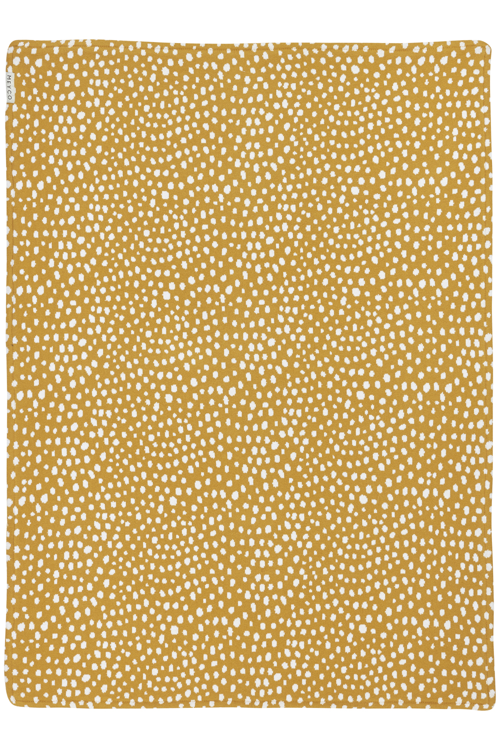 Crib bed blanket Cheetah velvet - honey gold - 75x100cm