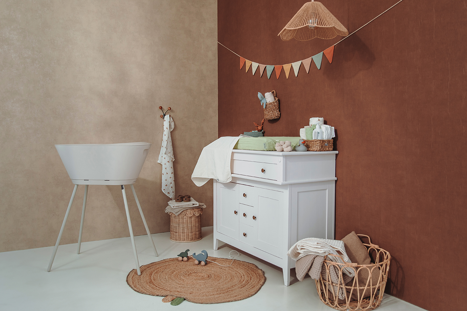 Aankleedkussenhoes pre-washed hydrofiel Uni - soft olive - 50x70cm