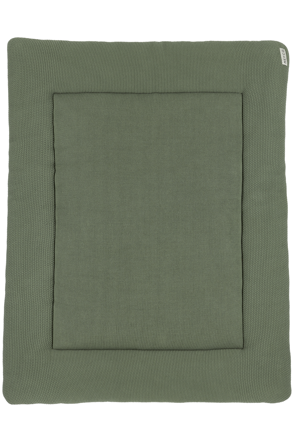 Boxkleed biologisch Mini Relief - forest green - 77x97cm