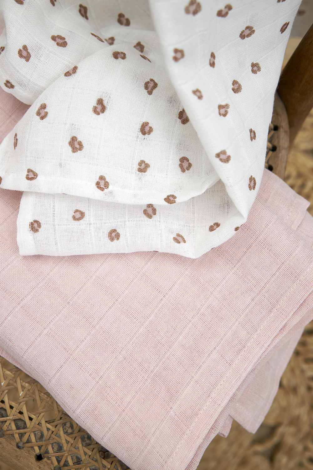 Hydrofiele swaddles 2-pack Mini Panther - Soft Pink - 120x120cm
