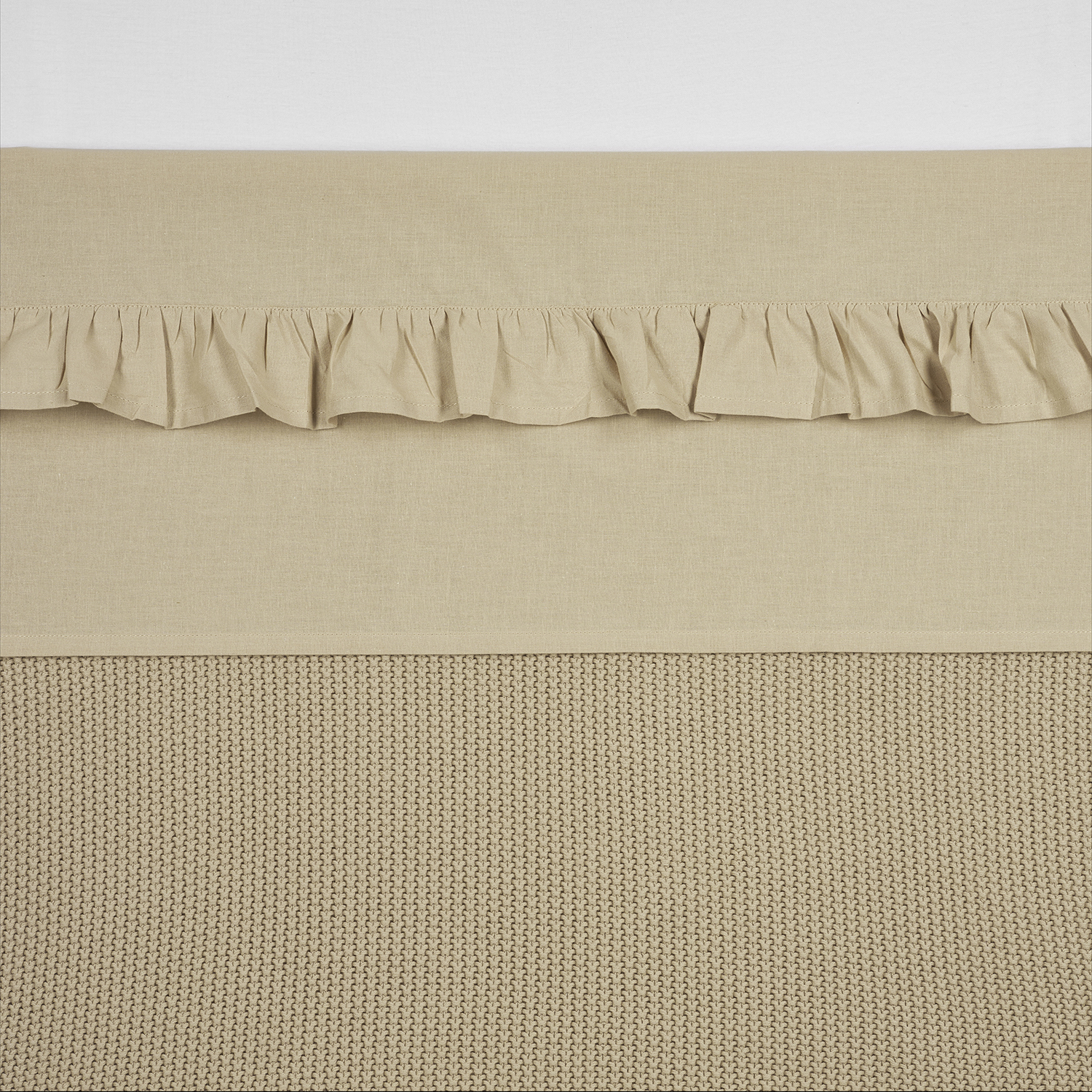 Ledikant laken Ruffle - sand - 100x150cm