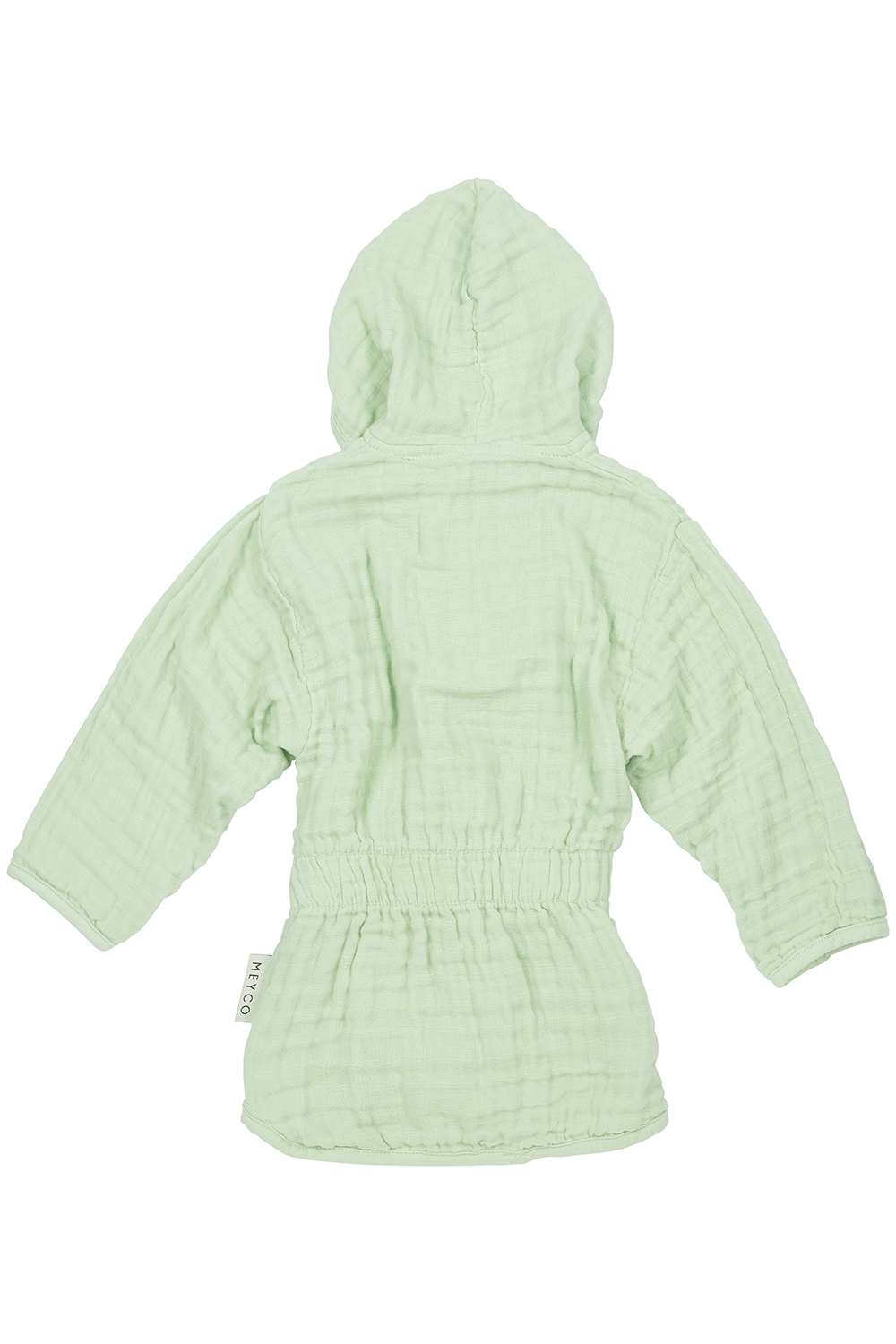 Bathrobe pre-washed muslin Uni - soft green - 98/104