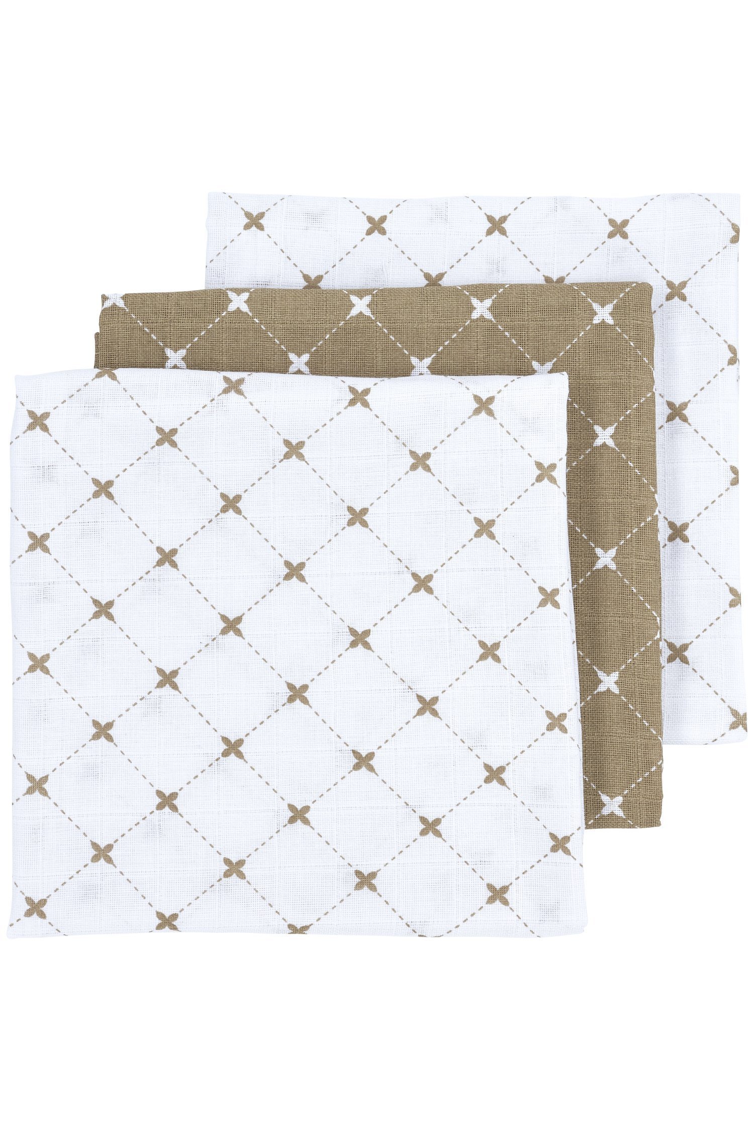 Meyco X Mrs. Keizer Hydrofiele Luiers 3-pack Louis - Taupe - 70x70cm