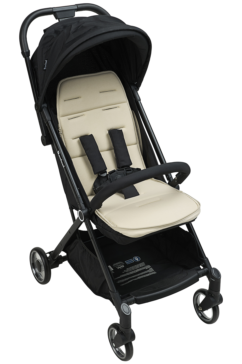 Buggy voetenzak en inlegger pre-washed hydrofiel Uni - sand - 45x130cm (2-in-1)
