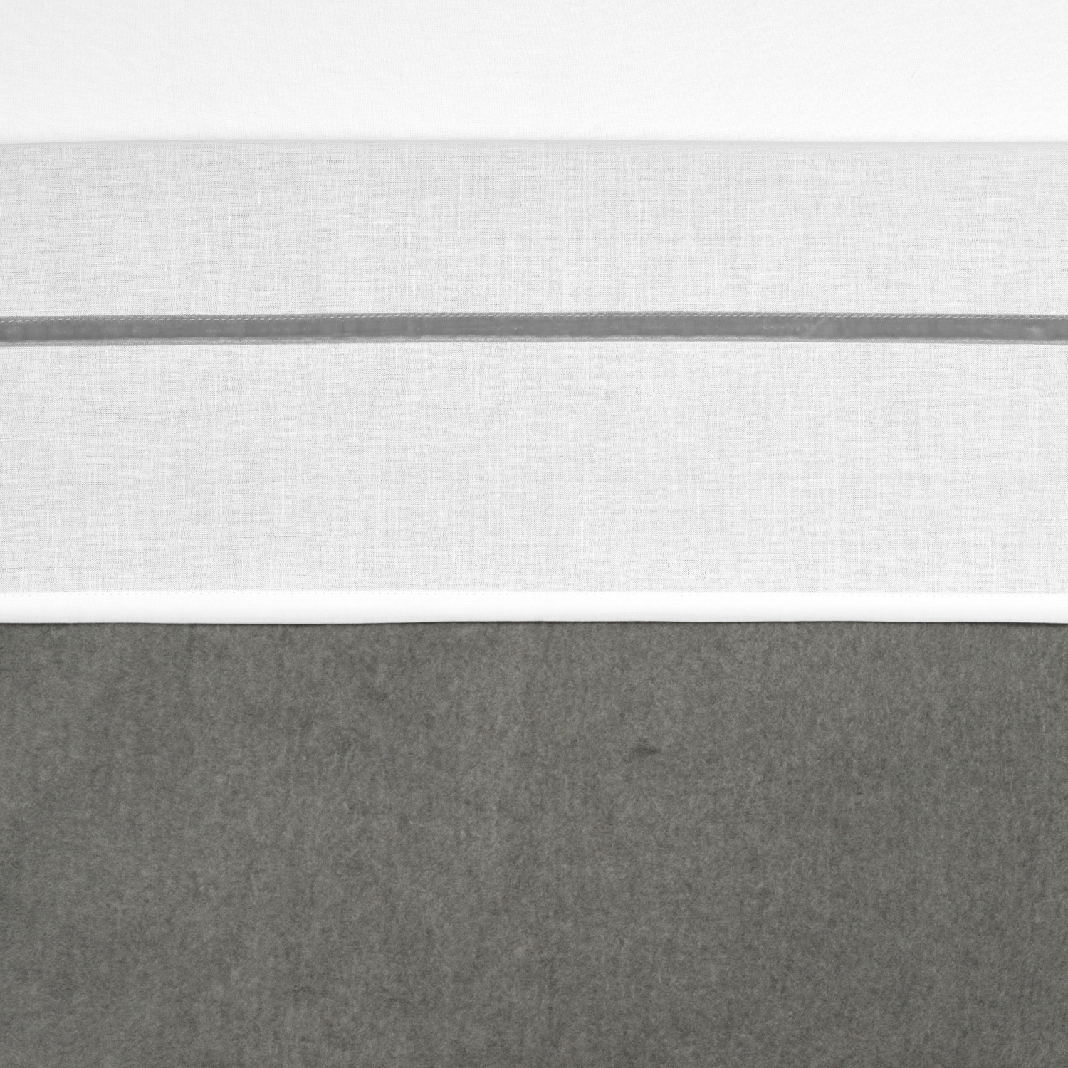 Ledikant laken Bies velvet - grey - 100x150cm