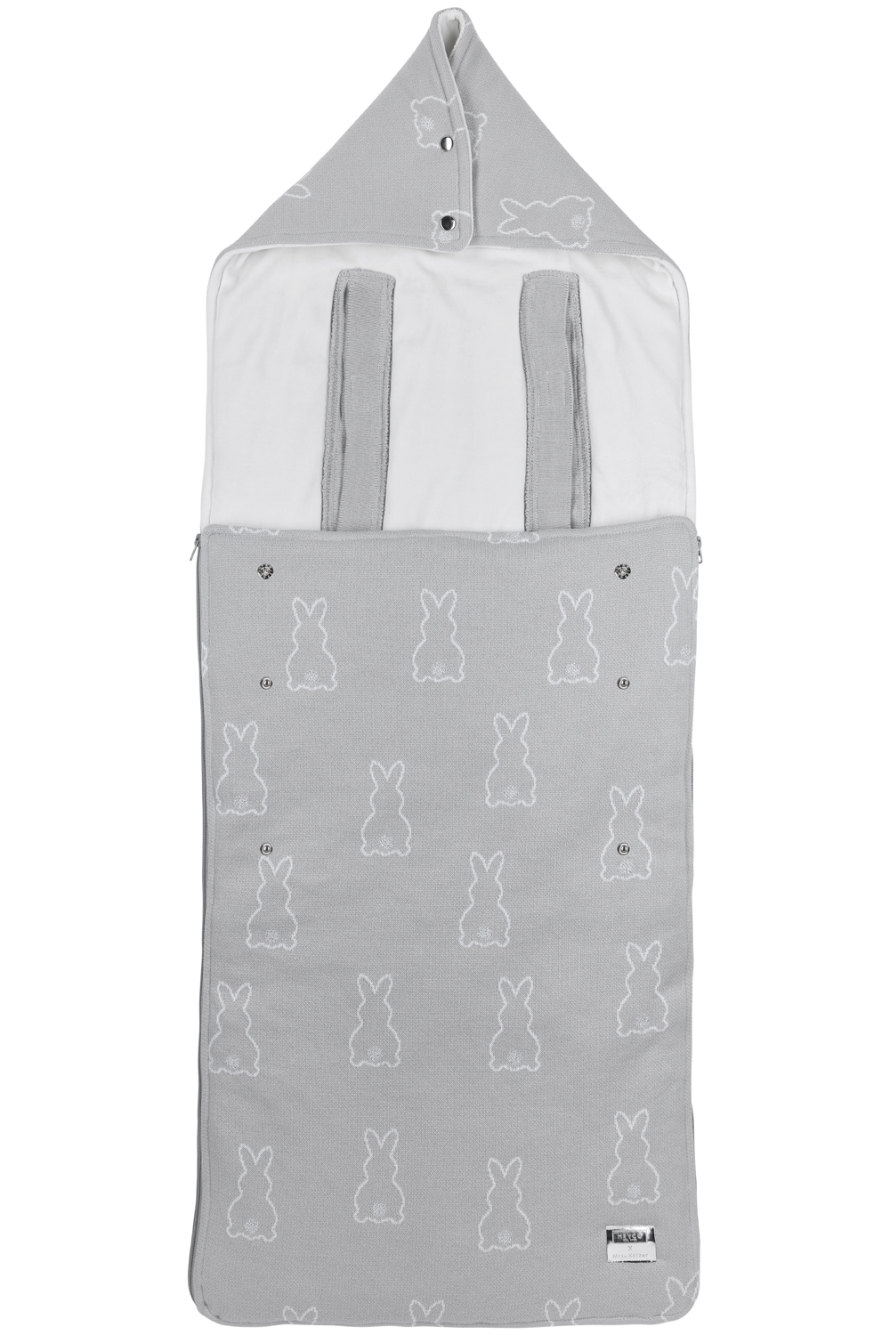 Fußsack für Buggy Rabbit - silver - 45x130cm