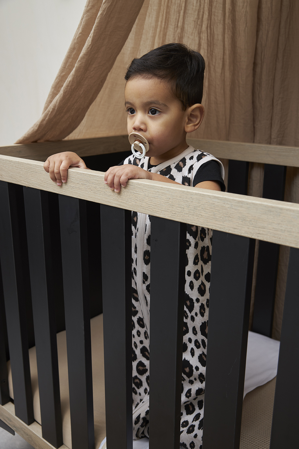 Babyslaapzak Leopard rond - Sand Melange - 98cm