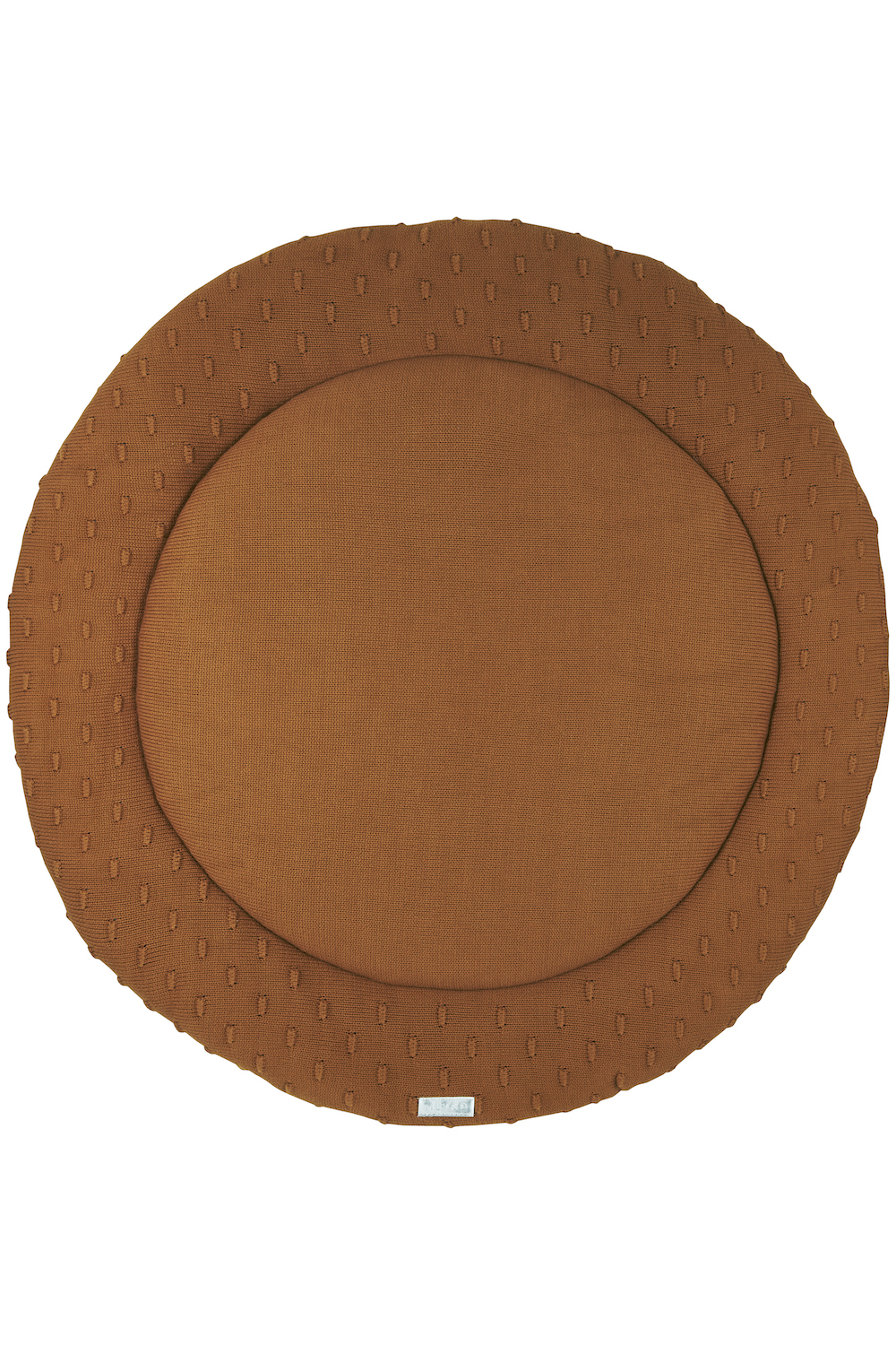 Boxkleed rond Knots - camel - ⌀95cm