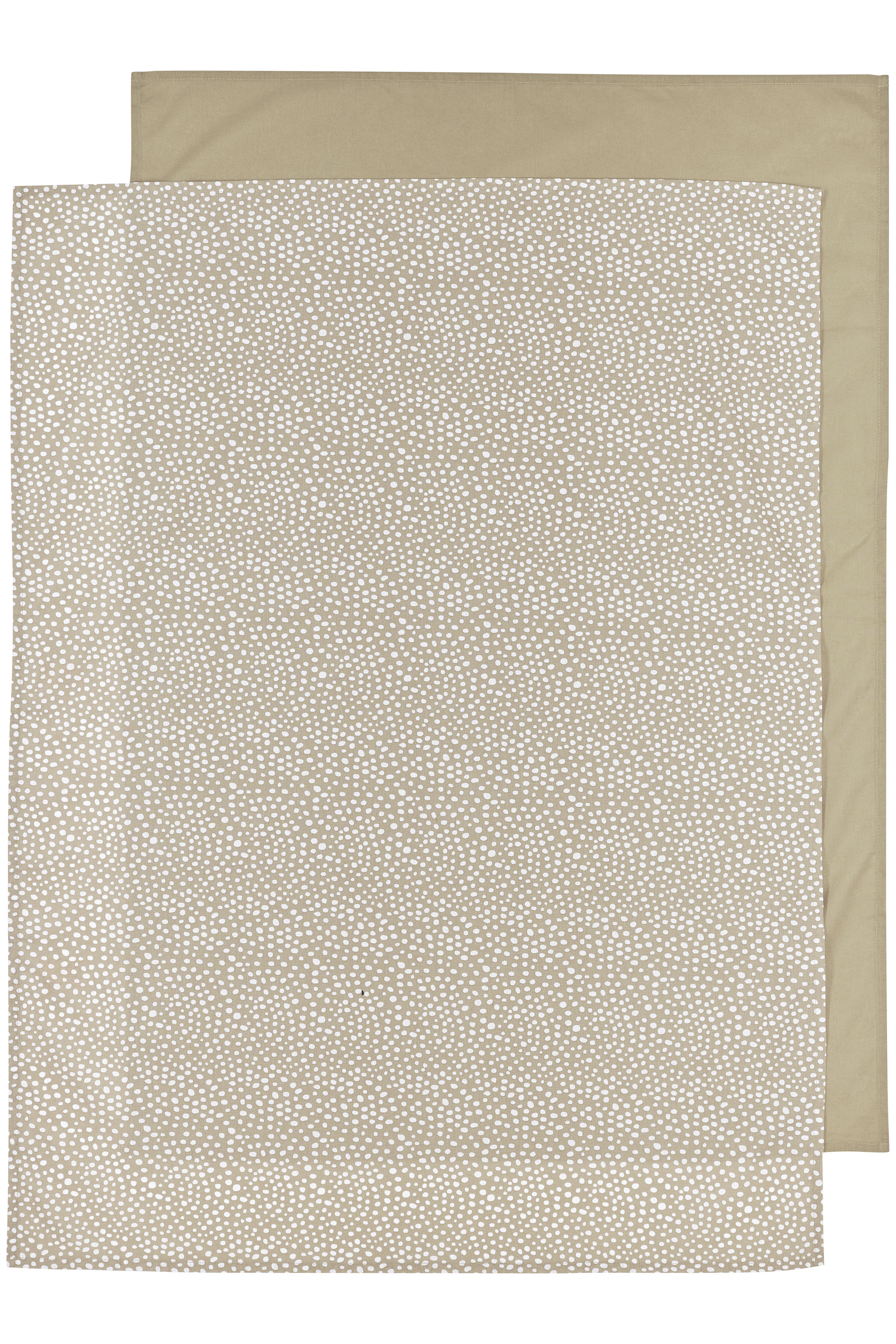 Cot Bed Sheet 2-Pack Cheetah/Uni - Taupe - 100X150cm
