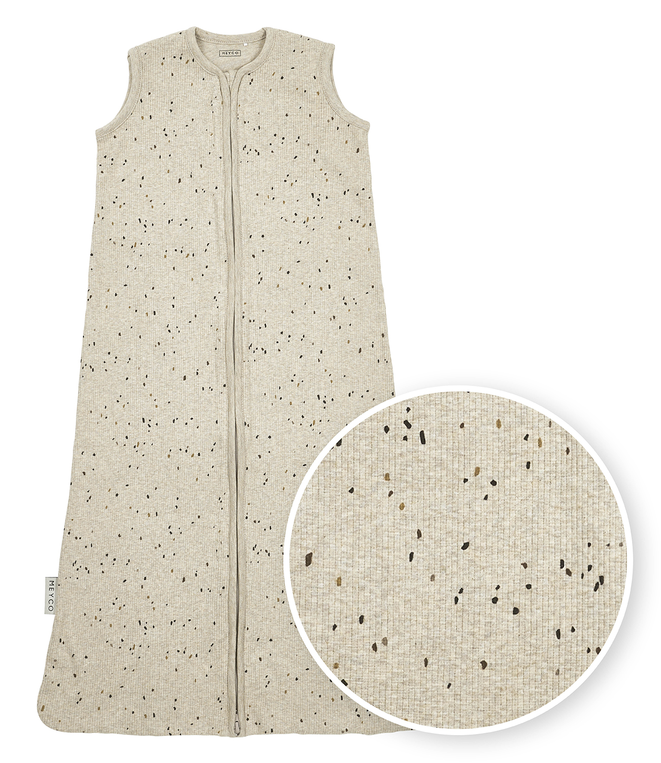 Baby zomerslaapzak Rib Mini Spot - sand melange - 110cm - 0.3 TOG