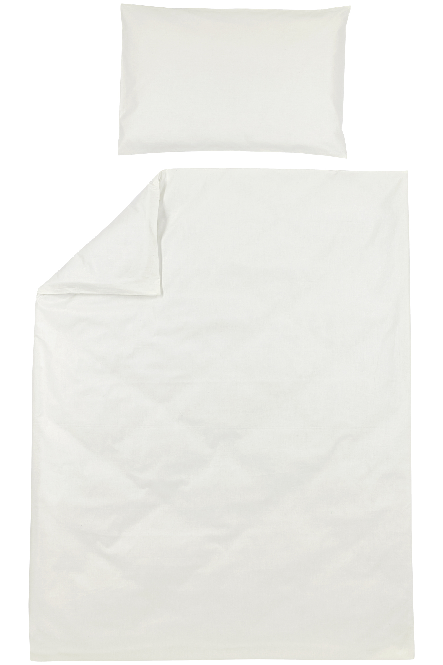 Bettdeckenbezug + Kissenbezug Uni - Offwhite - 120x150cm