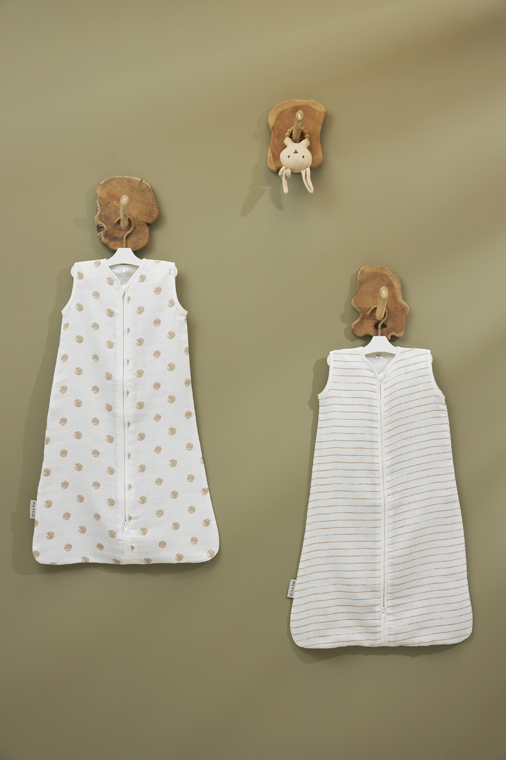 Baby zomerslaapzak hydrofiel Dots - sand - 110cm - 0.3 TOG