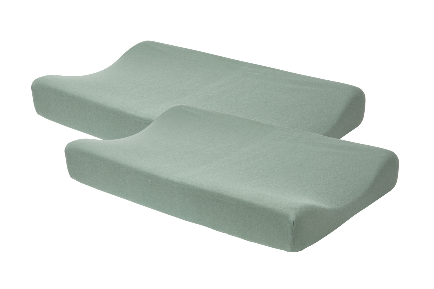 Aankleedkussenhoes 2-pack Uni - stone green - 50x70cm