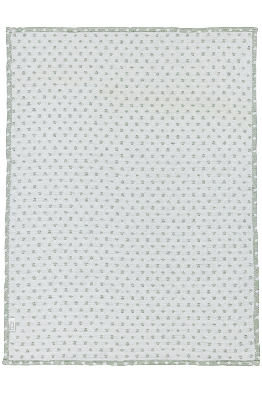 Ledikant deken Little Dots - forest green - 100x150cm