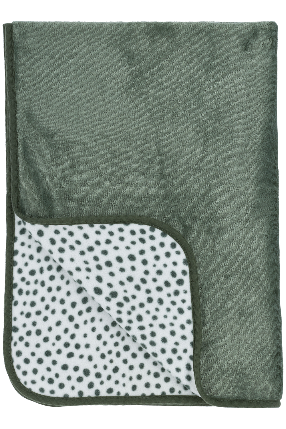 Travel Blanket Fleece Cheetah - Forest Green - 75x100cm