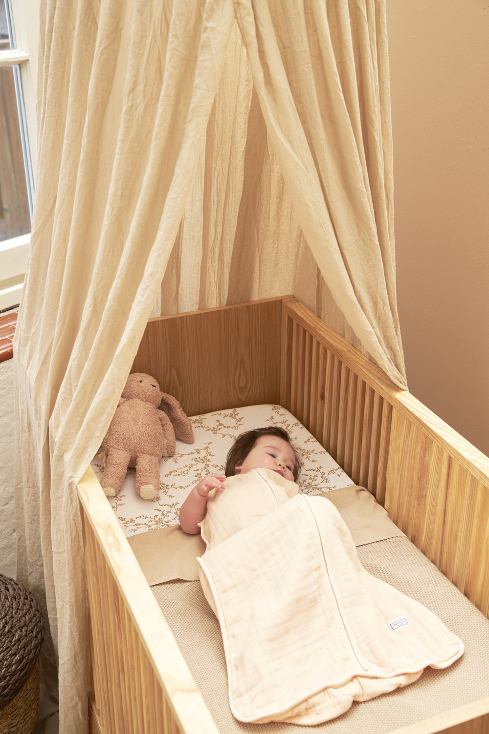 Baby slaapzak hydrofiel Uni - soft peach - 60cm