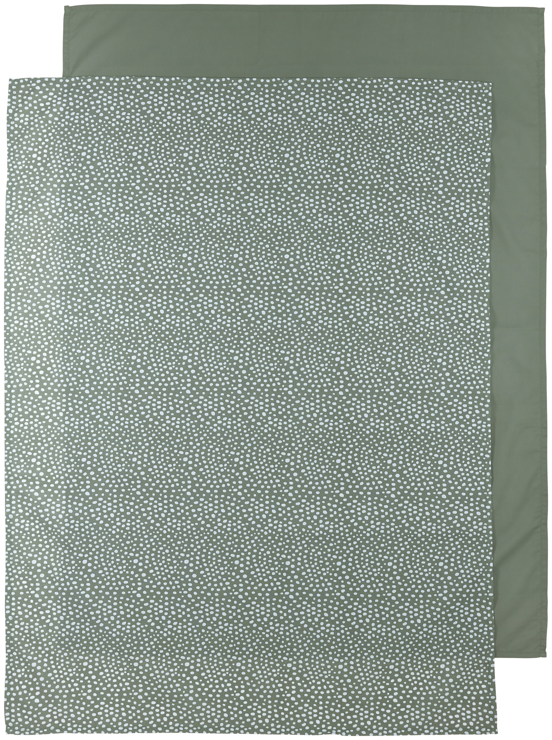 Kinderbettlaken 2er pack Cheetah/Uni - forest green - 100x150cm