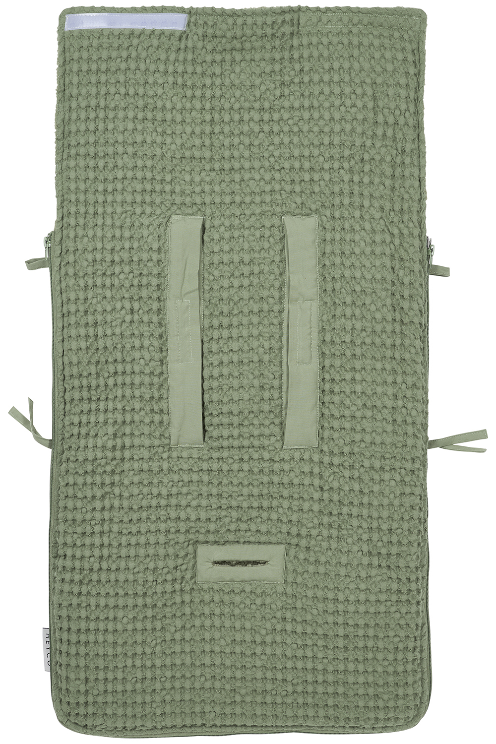 Fußsack Waffel Teddy - olive green - 40x82cm
