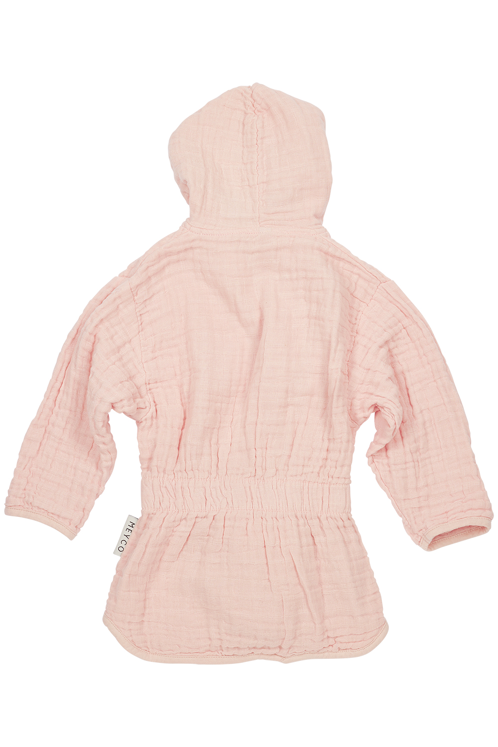 Bathrobe pre-washed muslin Uni - soft pink - 74/80