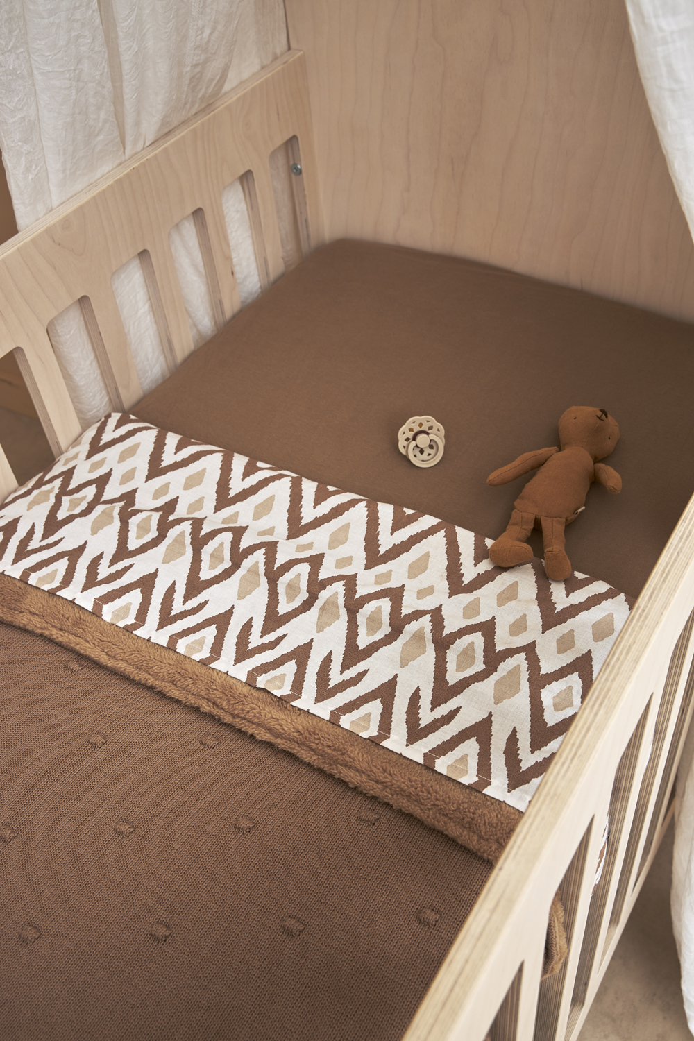 Jersey Hoeslaken Ledikant - Toffee - 60x120cm