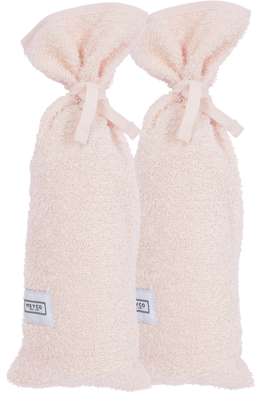 Hot water bottle cover 2-pack terry Uni - soft pink