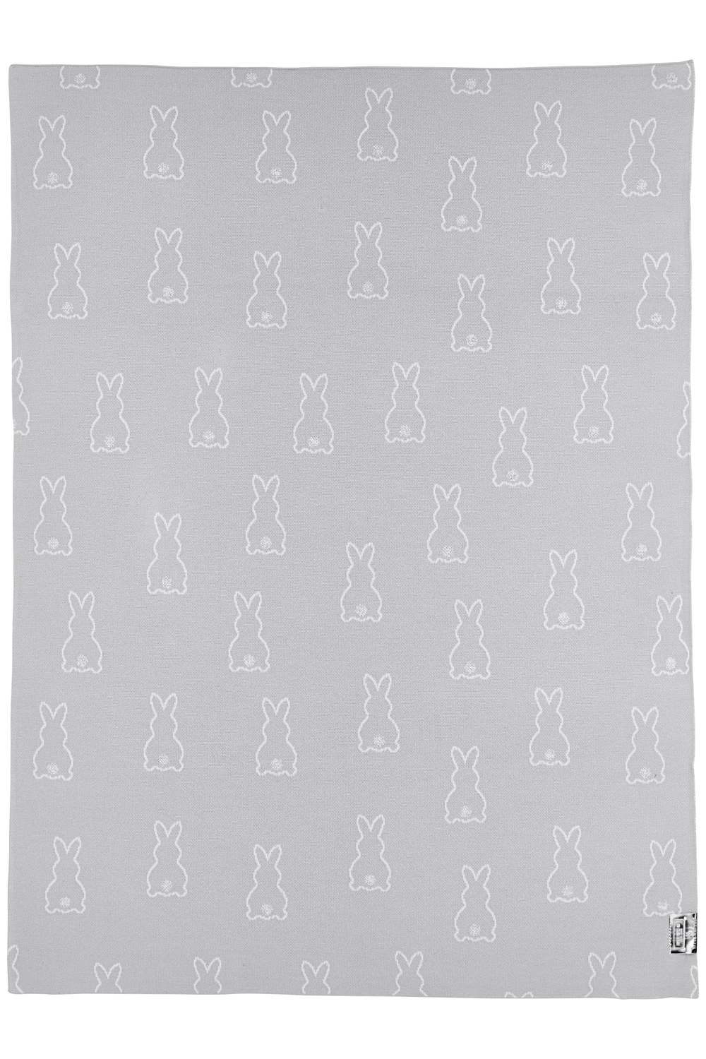 Ledikant deken Rabbit - silver - 100x150cm