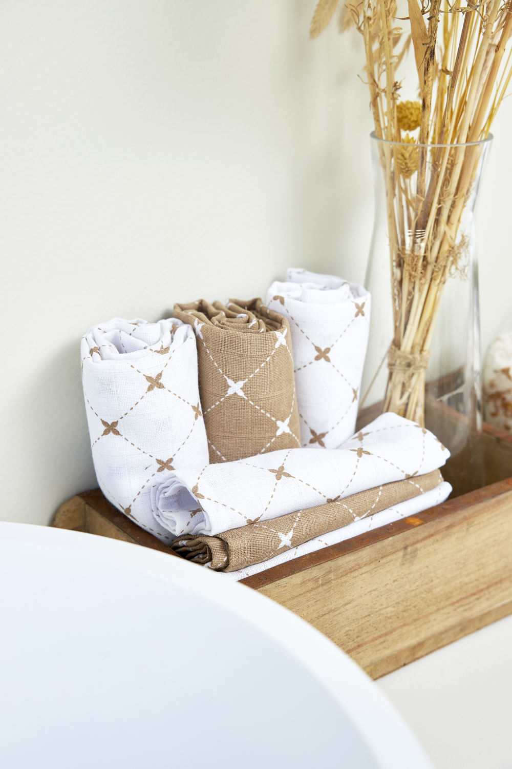 Hydrofiele doeken 3-pack Louis - taupe - 70x70cm