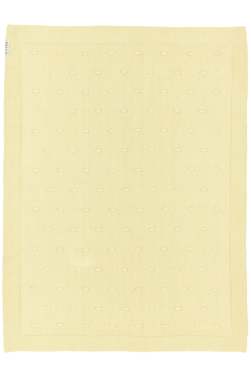 Wiegdeken Knots - soft yellow - 75x100cm
