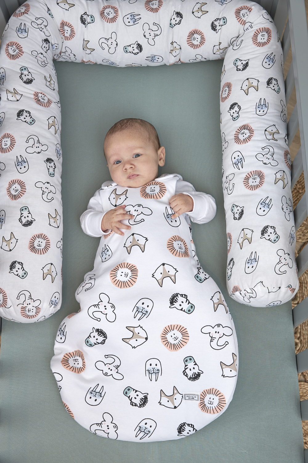Baby zomerslaapzak rond Animal - multicolour - 110cm - 0.5 TOG