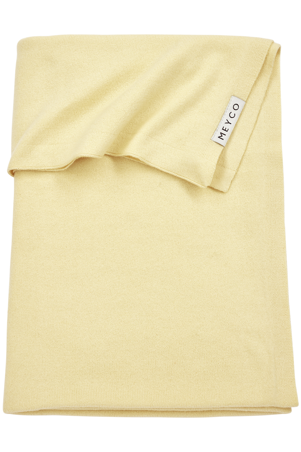 Crib Blanket Knit Basic - Soft Yellow - 75x100cm