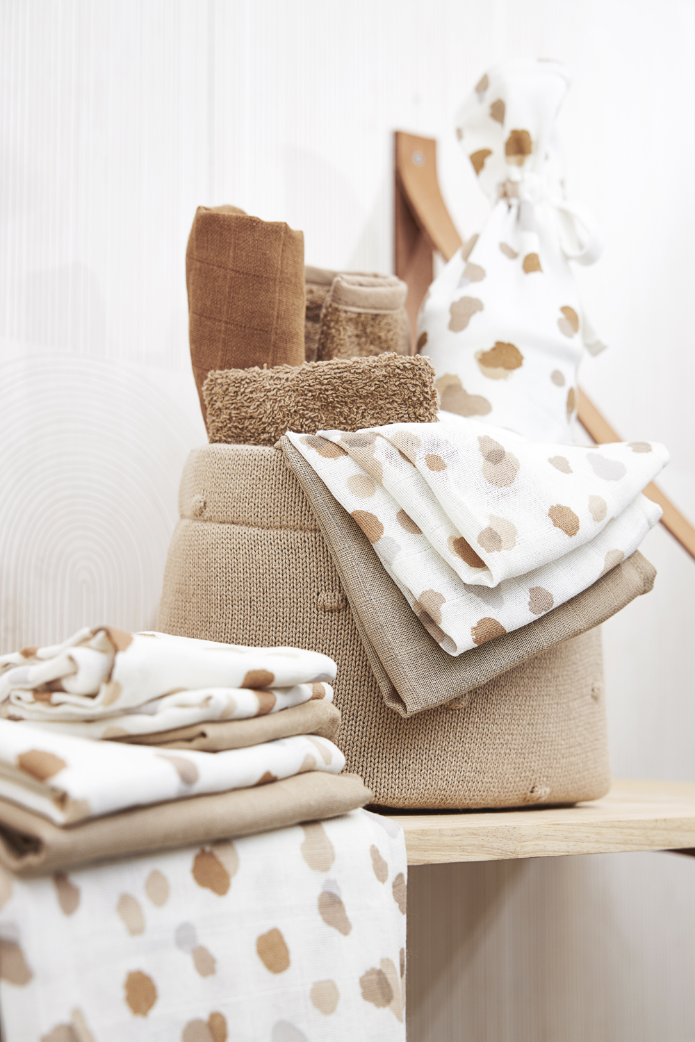 Hydrofiele Monddoekjes 3-pack Stains - Sand - 30x30cm