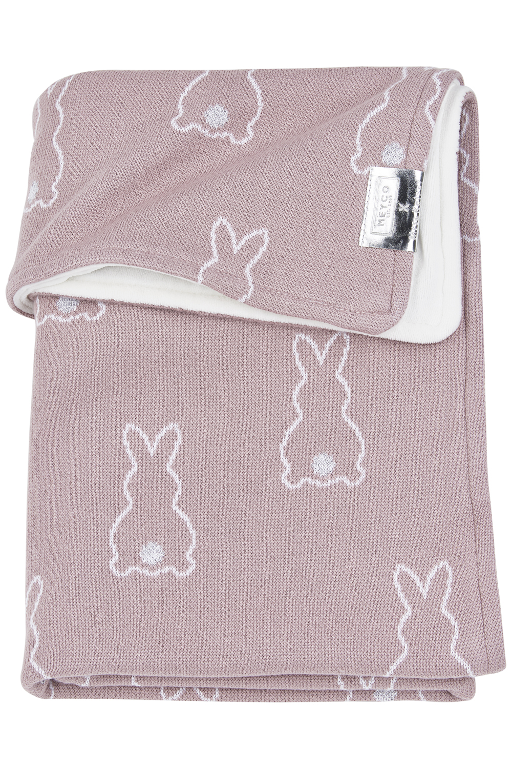 Crib bed blanket Rabbit velvet - lilac - 75x100cm