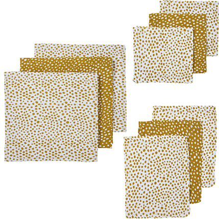 Musselin Starterset 9-pack Cheetah - Honey Gold